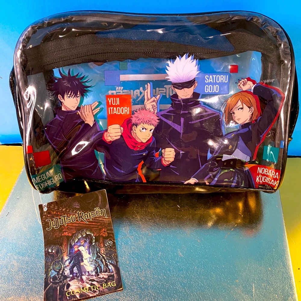 Jujutsu Kaisen Cosmetic Bag Great Eastern Entertainment Crunchyroll Attached Tag